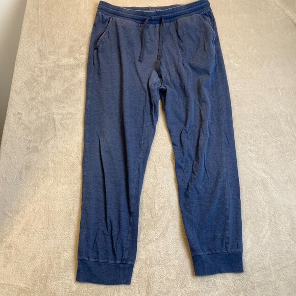 Tek Gear Mens Jogger Pants Large In Blue Heather Cotton-Polyester Blend Drawstri - Picture 8 of 8